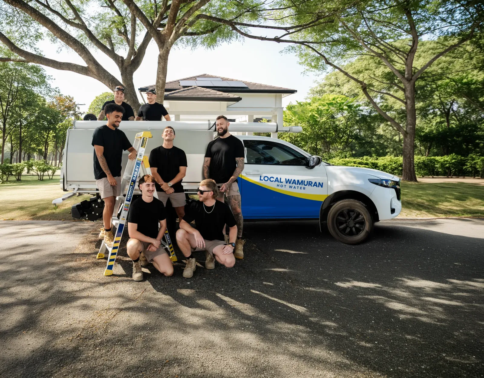Local Wamuran Hot Water team and ute